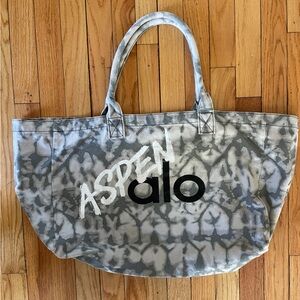 ALO Yoga Aspen Gray Tie-Dye Canvas Tote